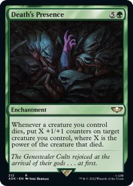 Death's Presence card from Universes Beyond: Warhammer 40,000