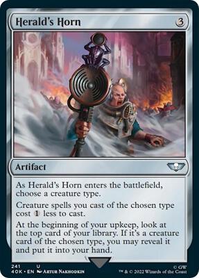 Herald's Horn (Surge Foil) card from Universes Beyond: Warhammer 40,000