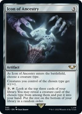 Icon of Ancestry (Surge Foil) card from Universes Beyond: Warhammer 40,000