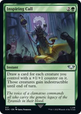 Inspiring Call (Surge Foil) card from Universes Beyond: Warhammer 40,000