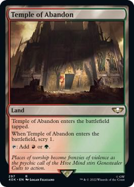 Temple of Abandon card from Universes Beyond: Warhammer 40,000