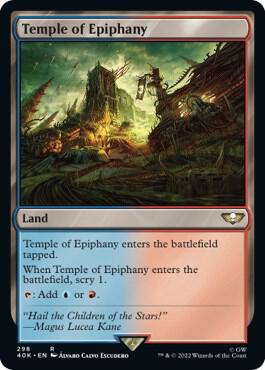 Temple of Epiphany (Surge Foil) card from Universes Beyond: Warhammer 40,000