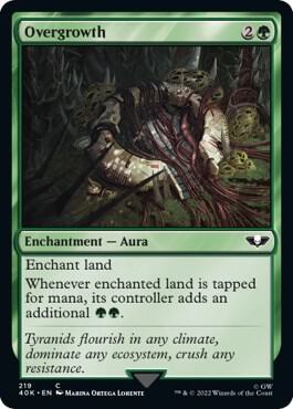 Overgrowth card from Universes Beyond: Warhammer 40,000