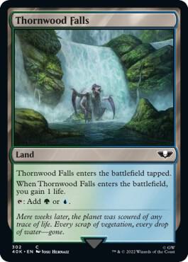 Thornwood Falls card from Universes Beyond: Warhammer 40,000