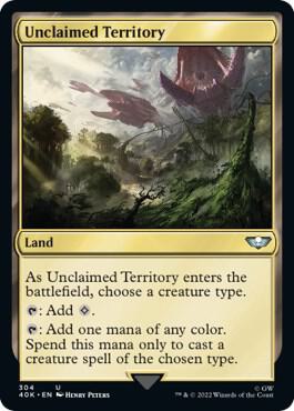 Unclaimed Territory card from Universes Beyond: Warhammer 40,000