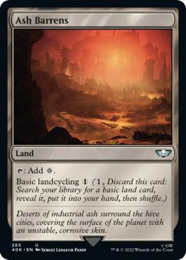 Ash Barrens card from Universes Beyond: Warhammer 40,000
