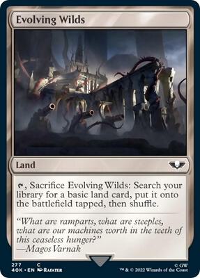 Evolving Wilds card from Universes Beyond: Warhammer 40,000