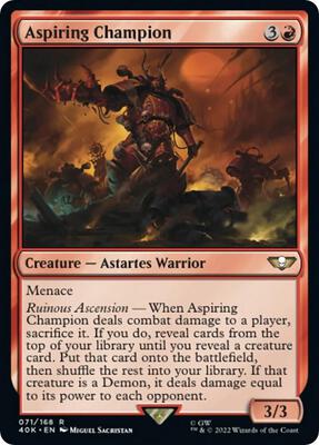 Aspiring Champion card from Universes Beyond: Warhammer 40,000