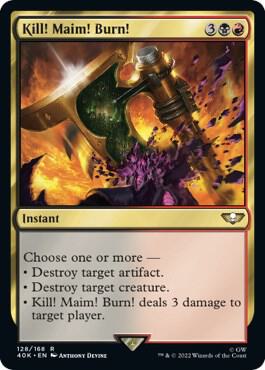 Kill! Maim! Burn! (Surge Foil) card from Universes Beyond: Warhammer 40,000