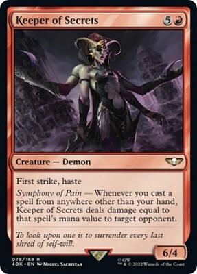 Keeper of Secrets (Surge Foil) card from Universes Beyond: Warhammer 40,000