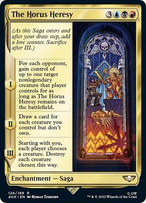The Horus Heresy card from Universes Beyond: Warhammer 40,000