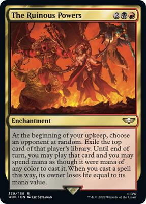 The Ruinous Powers (Surge Foil) card from Universes Beyond: Warhammer 40,000