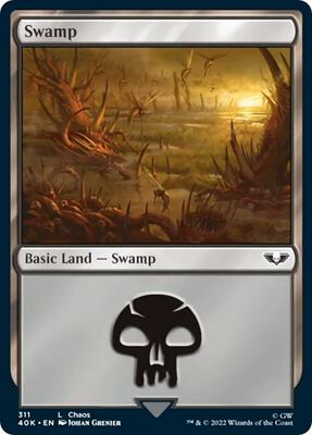 Swamp (311) (Surge Foil) card from Universes Beyond: Warhammer 40,000