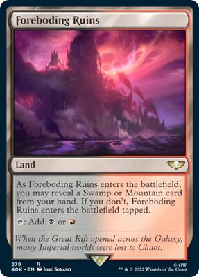 Foreboding Ruins card from Universes Beyond: Warhammer 40,000
