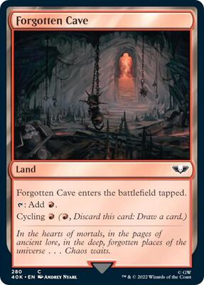 Forgotten Cave card from Universes Beyond: Warhammer 40,000