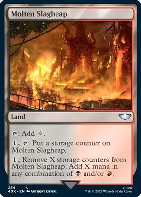 Molten Slagheap (Surge Foil) card from Universes Beyond: Warhammer 40,000