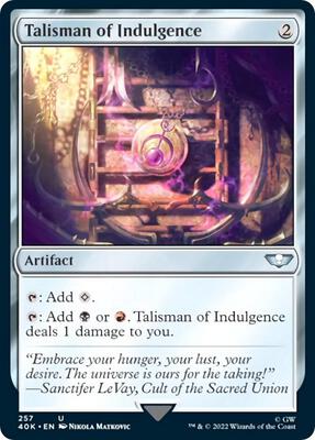 Talisman of Indulgence card from Universes Beyond: Warhammer 40,000