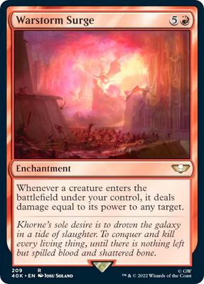 Warstorm Surge card from Universes Beyond: Warhammer 40,000