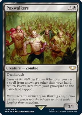 Poxwalkers card from Universes Beyond: Warhammer 40,000