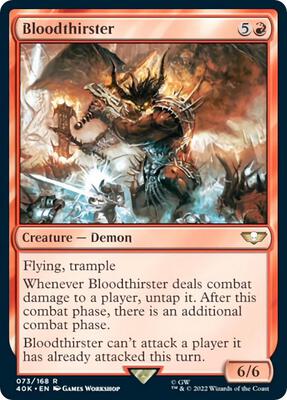 Bloodthirster card from Universes Beyond: Warhammer 40,000