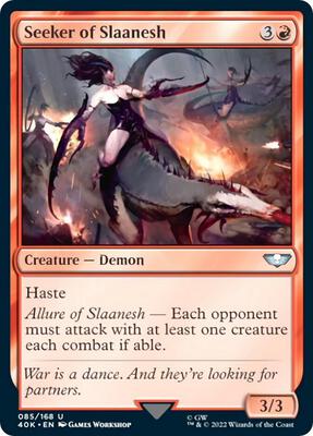 Seeker of Slaanesh card from Universes Beyond: Warhammer 40,000