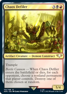 Chaos Defiler card from Universes Beyond: Warhammer 40,000
