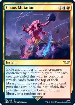 Chaos Mutation card from Universes Beyond: Warhammer 40,000