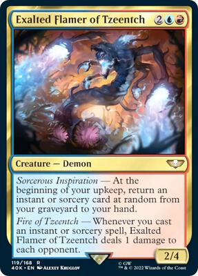 Exalted Flamer of Tzeentch card from Universes Beyond: Warhammer 40,000