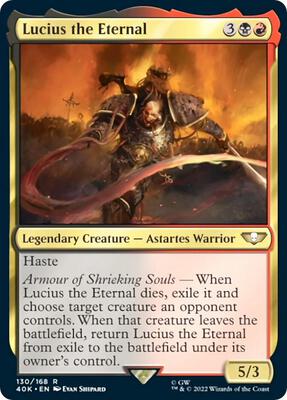 Lucius the Eternal (Surge Foil) card from Universes Beyond: Warhammer 40,000