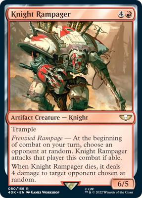 Knight Rampager (Surge Foil) card from Universes Beyond: Warhammer 40,000