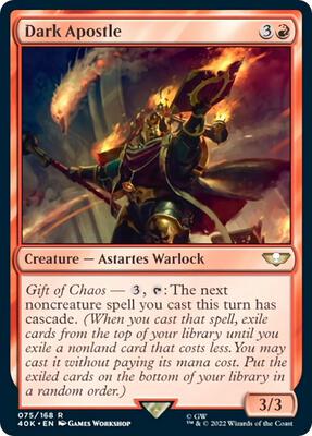 Dark Apostle (Surge Foil) card from Universes Beyond: Warhammer 40,000