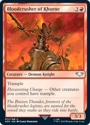 Bloodcrusher of Khorne (Surge Foil) card from Universes Beyond: Warhammer 40,000