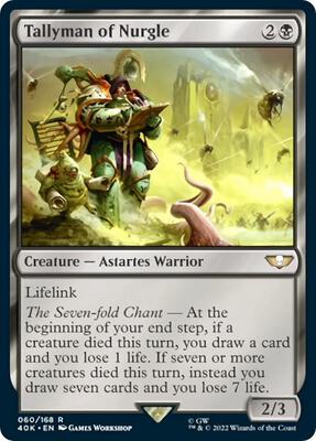Tallyman of Nurgle (Surge Foil) card from Universes Beyond: Warhammer 40,000