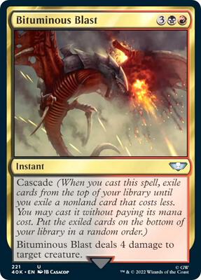 Bituminous Blast (Surge Foil) card from Universes Beyond: Warhammer 40,000