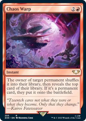 Chaos Warp (Surge Foil) card from Universes Beyond: Warhammer 40,000