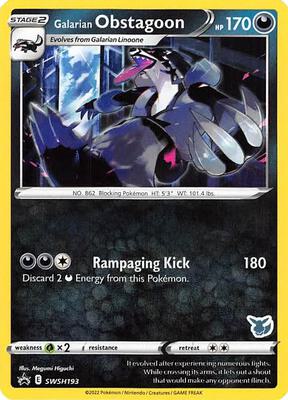 Galarian Obstagoon - SWSH193 (Eevee Stamped) card from Battle Academy 2022