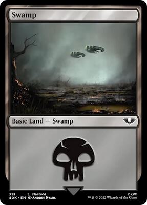 Swamp (313) card from Universes Beyond: Warhammer 40,000