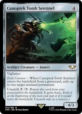 Canoptek Tomb Sentinel card from Universes Beyond: Warhammer 40,000