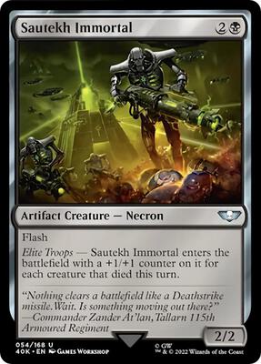 Sautekh Immortal card from Universes Beyond: Warhammer 40,000