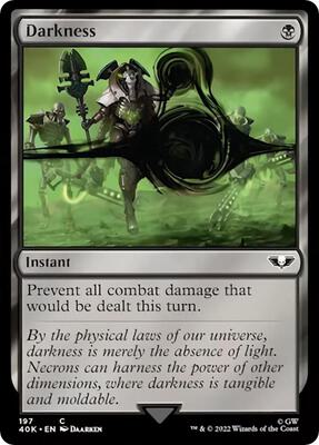 Darkness card from Universes Beyond: Warhammer 40,000