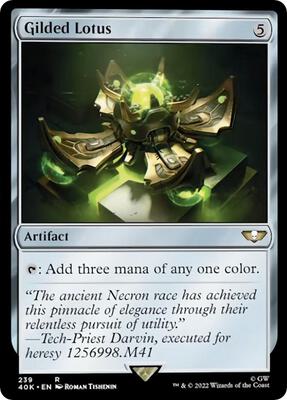 Gilded Lotus card from Universes Beyond: Warhammer 40,000