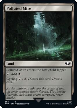 Polluted Mire card from Universes Beyond: Warhammer 40,000