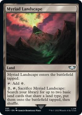 Myriad Landscape (Surge Foil) card from Universes Beyond: Warhammer 40,000