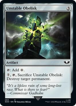 Unstable Obelisk (Surge Foil) card from Universes Beyond: Warhammer 40,000