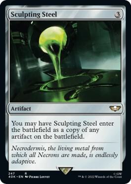 Sculpting Steel (Surge Foil) card from Universes Beyond: Warhammer 40,000