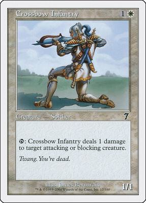 Crossbow Infantry card from 7th Edition