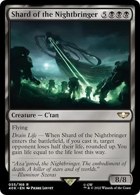 Shard of the Nightbringer (Surge Foil) card from Universes Beyond: Warhammer 40,000