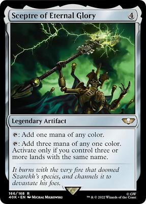 Sceptre of Eternal Glory (Surge Foil) card from Universes Beyond: Warhammer 40,000