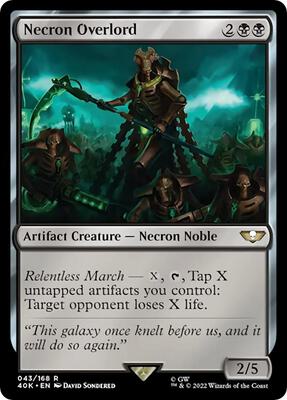 Necron Overlord (Surge Foil) card from Universes Beyond: Warhammer 40,000