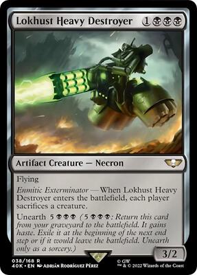 Lokhust Heavy Destroyer (Surge Foil) card from Universes Beyond: Warhammer 40,000